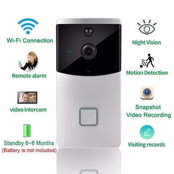 TEXOSA WIFI Doorbell IP65 waterproof Smart video Door chime HD wireless intercom FIR Alarm IR night vision IP camera
TEXOSA WIFI Doorbell IP65 waterproof Smart video Door chime HD wireless intercom FIR Alarm IR night vision IP camera