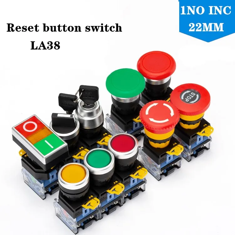 Self locking reset button switch la38 power supply self locking knob emergency stop mushroom emergency start control hole 22mm
Self locking reset button switch la38 power supply self locking knob emergency stop mushroom emergency start control hole 22mm