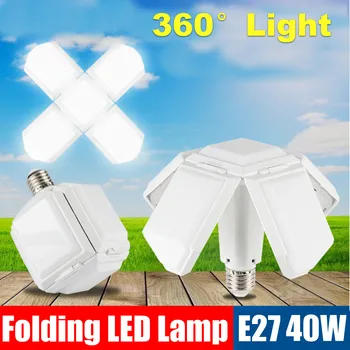 LED Bulb E27 220V No Flicker Foldable Fan Blade LED Lamps 40W Four-Leaf LED Ceiling Lights For Living Room Garage Lighting
LED Bulb E27 220V No Flicker Foldable Fan Blade LED Lamps 40W Four-Leaf LED Ceiling Lights For Living Room Garage Lighting
