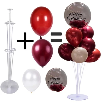Freeship 28"Theme BURGUNDY RED WHIT DIY table balloon stand kit balloon holder set for wedding shower birthday party table deco. 
Freeship 28"Theme BURGUNDY RED WHIT DIY table balloon stand kit balloon holder set for wedding shower birthday party table deco.
