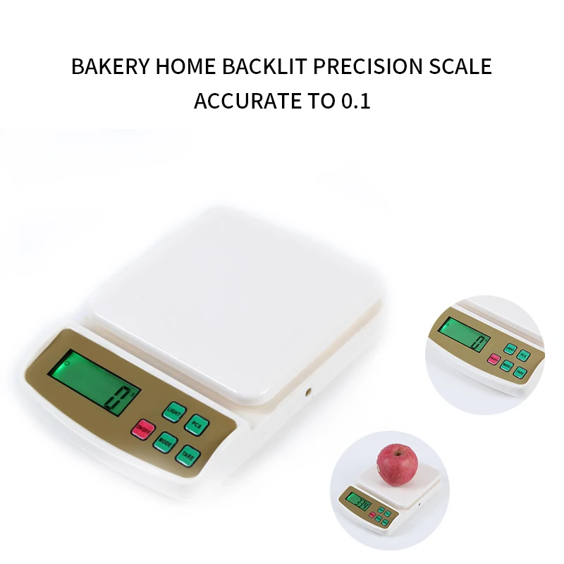 

10Kg/1g Libra Digital Kitchen Scales Counting Weighing Electronic Balance Scale Jewelry Gram Food Measuring Weight SF-400A 15%