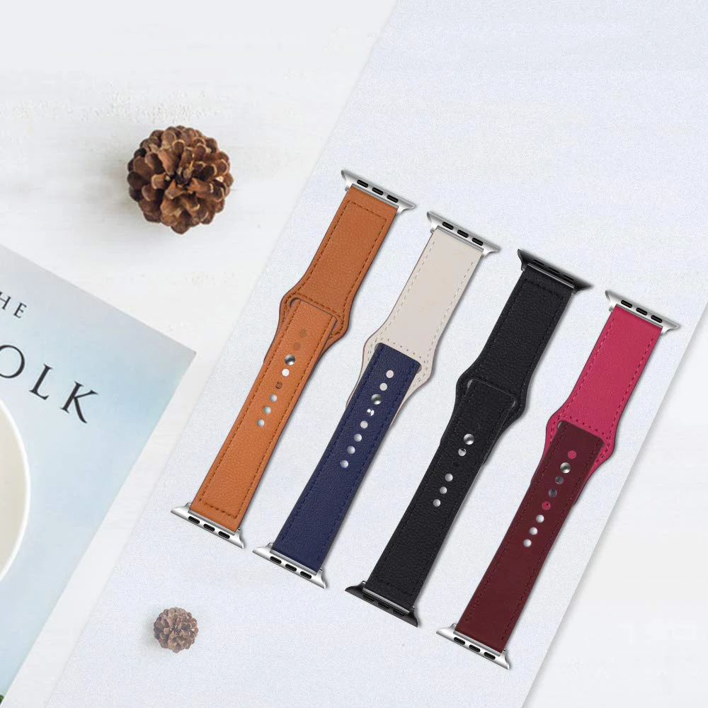 Genuine Leather Strap For Apple Watch band 38mm 42mm New two-tone bracelet for iwatch series 1 2 3 4 5 44mm 40mm Accessorie loop
Genuine Leather Strap For Apple Watch band 38mm 42mm New two-tone bracelet for iwatch series 1 2 3 4 5 44mm 40mm Accessorie loop