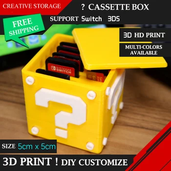 customize creative 3d print Console Game card cassette Mario question mark Brick Storage Box for NS switch 3ds zelda
customize creative 3d print Console Game card cassette Mario question mark Brick Storage Box for NS switch 3ds zelda