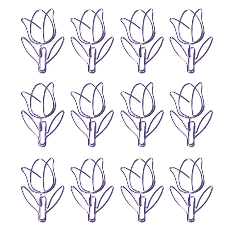 12 Pcs/Box Purple Paper Clip Tulip Shaped Bookmark Stationery For Diy Diary Album Office Student Marking Clips
12 Pcs/Box Purple Paper Clip Tulip Shaped Bookmark Stationery For Diy Diary Album Office Student Marking Clips