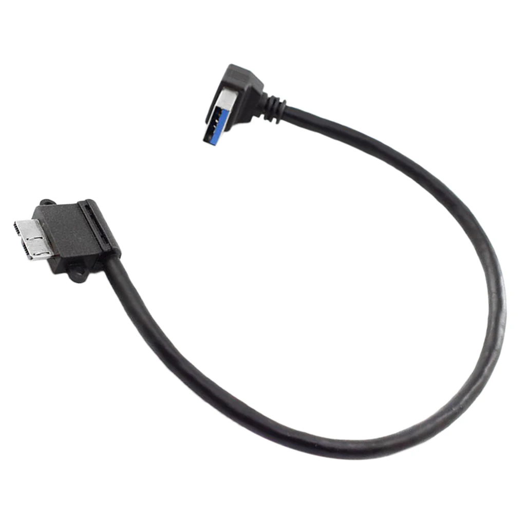 25cm USB 3.0 A Male Plug to Micro B male 10pin 90 Degree Down angle Short Cable 25cm USB 3.0 A Male Plug to Micro B male 10pin 90 Degree Down angle Short Cable