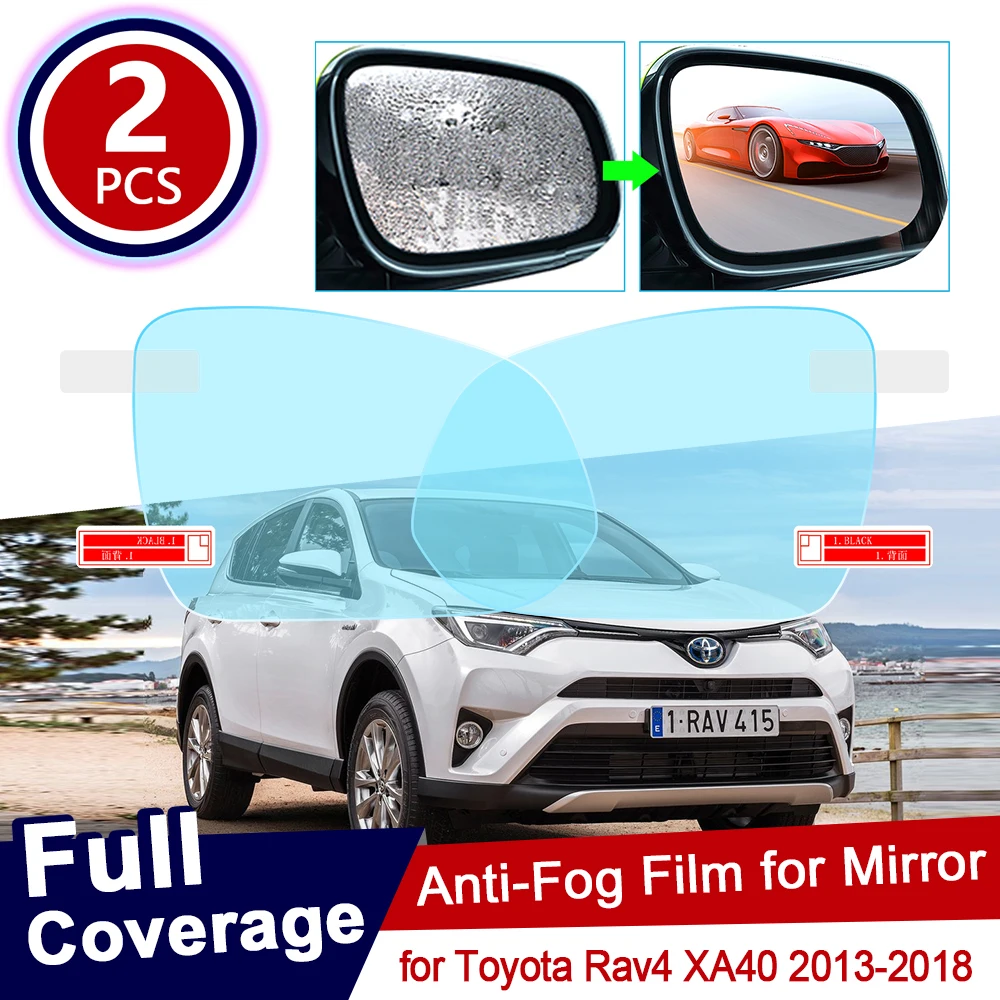 for Toyota Rav4 XA40 2013~2018 RAV 4 40 Full Cover Anti Fog Film Rearview Mirror Rainproof Anti-Fog Films Accessories 2014 2015 |