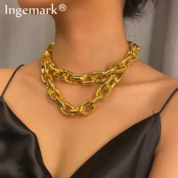 High Quality Punk Cuban Acrylic Choker Necklace for Women Goth Multi Layer CCB Chain Chunky Thick Necklace Jewelry Steampunk Men 
High Quality Punk Cuban Acrylic Choker Necklace for Women Goth Multi Layer CCB Chain Chunky Thick Necklace Jewelry Steampunk Men