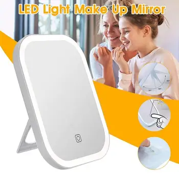 Folding Makeup Mirror Touch Screen LED Makeup Mirror Tabletop Portable Dimmable LED Mirrors with 3 Lighting Levels
Folding Makeup Mirror Touch Screen LED Makeup Mirror Tabletop Portable Dimmable LED Mirrors with 3 Lighting Levels