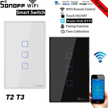 Sonoff T1 T2 T3 Work with Google Home Alexa US Smart Home WiFi RF Remote Control Wall Light Switch Panel Wall Touch Light Switch
Sonoff T1 T2 T3 Work with Google Home Alexa US Smart Home WiFi RF Remote Control Wall Light Switch Panel Wall Touch Light Switch