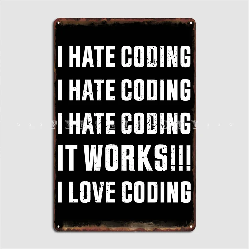 I Love Coding Funny Gift Metal Sign Poster Mural Club Home Retro Tin Sign Poster
I Love Coding Funny Gift Metal Sign Poster Mural Club Home Retro Tin Sign Poster