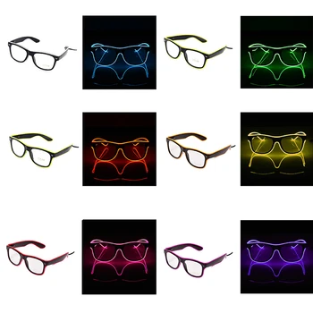 New LED Glasses for Parties 10 Colors Optional Light Up El Wire Neon Rave Glasses Twinkle Glowing Party Halloween LED Glasses
New LED Glasses for Parties 10 Colors Optional Light Up El Wire Neon Rave Glasses Twinkle Glowing Party Halloween LED Glasses