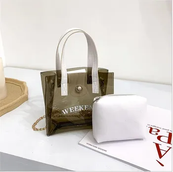 2 Pieces Women Composite Bag PVC Clear Tote Bag Transparent Handbags Crossbody Bag and Mini Clutches Bag Chain Shoulder Bag
2 Pieces Women Composite Bag PVC Clear Tote Bag Transparent Handbags Crossbody Bag and Mini Clutches Bag Chain Shoulder Bag