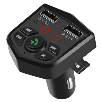 Hot Quick Charge Adapter Portable Wireless Radio MP3 Player Car Kit Handsfree FM Transmitter Bluetooth Music TF Card Dual USB