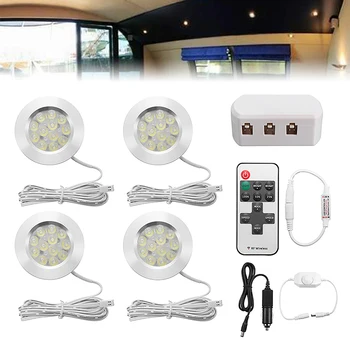 Mayitr 4pcs White Interior LED Spot Light Lamp With LED Controller For 12V Camper Van Caravan Motorhome Boat Accessories 
Mayitr 4pcs White Interior LED Spot Light Lamp With LED Controller For 12V Camper Van Caravan Motorhome Boat Accessories