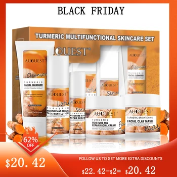 AUQUEST Turmeric Skin Care Set Natural Organic Moisturizing White Cream Facial Acne Beaut Turmeric Skin Care Products Set 
AUQUEST Turmeric Skin Care Set Natural Organic Moisturizing White Cream Facial Acne Beaut Turmeric Skin Care Products Set