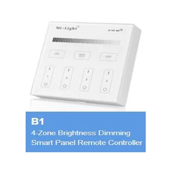 

Milight 2.4GHz Wireless Touch Panel Controller LED Smart Remote Controller B1 B2 B3 B4 4-Zone RGBW RGB + CCT Brightness Dimming