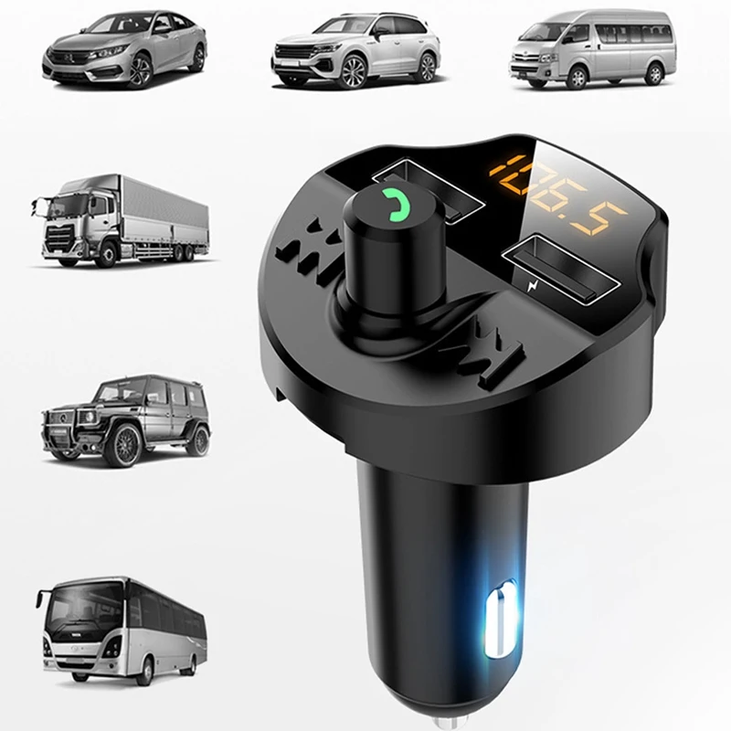 Car FM Transmitter, Bluetooth 5.0, Mp3 Player, Battery Voltage Adapter, TF Card, Hands Free, Dual USB Smart Chip
Car FM Transmitter, Bluetooth 5.0, Mp3 Player, Battery Voltage Adapter, TF Card, Hands Free, Dual USB Smart Chip