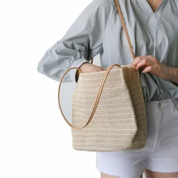 Casual Handmade Straw Women Shoulder Bags Girls Holiday Travel Beach Handbag Summer Woven Ladies Handbags Totes
Casual Handmade Straw Women Shoulder Bags Girls Holiday Travel Beach Handbag Summer Woven Ladies Handbags Totes