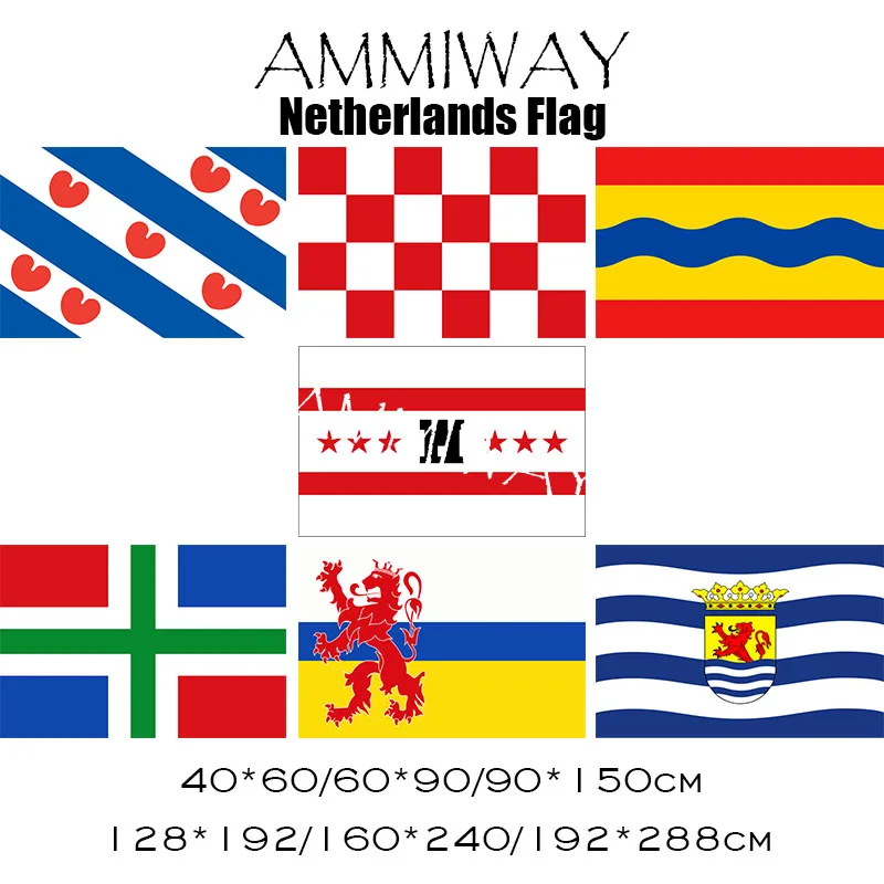 AMMIWAY любой размер флаг провинции Нидерландов фризский северный брабант Overijssel