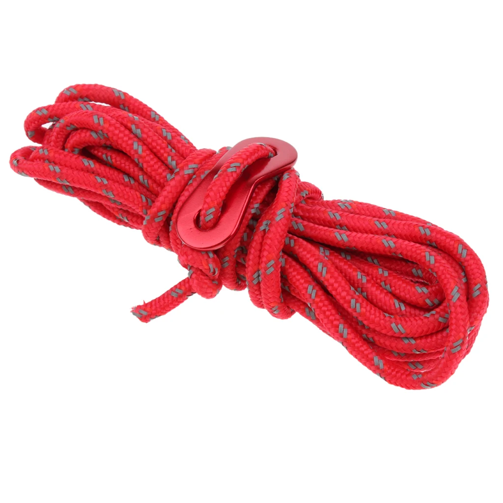4mm Reflective Tent Guide Rope Guy Line Cord, Essential Camping Survival Gear Accessories 4mm Reflective Tent Guide Rope Guy Line Cord, Essential Camping Survival Gear Accessories