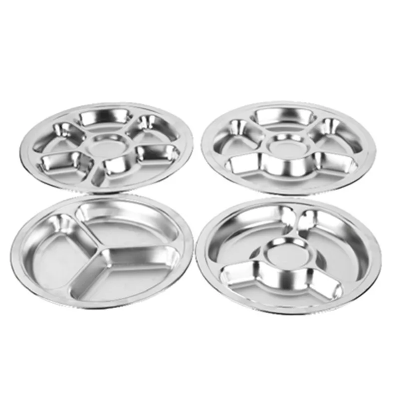Stainless Steel Snack Plate Kindergarten Children's Dinner Plate Round Five Grid Food Sushi Plate
Stainless Steel Snack Plate Kindergarten Children's Dinner Plate Round Five Grid Food Sushi Plate