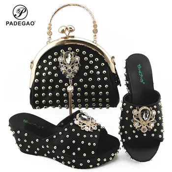 Latest Women Shoes and Bags To Match Set Italy Nigerian Women Party Shoes and Bag Set Plus Size Shoes Metal Decoration Elegant
Latest Women Shoes and Bags To Match Set Italy Nigerian Women Party Shoes and Bag Set Plus Size Shoes Metal Decoration Elegant