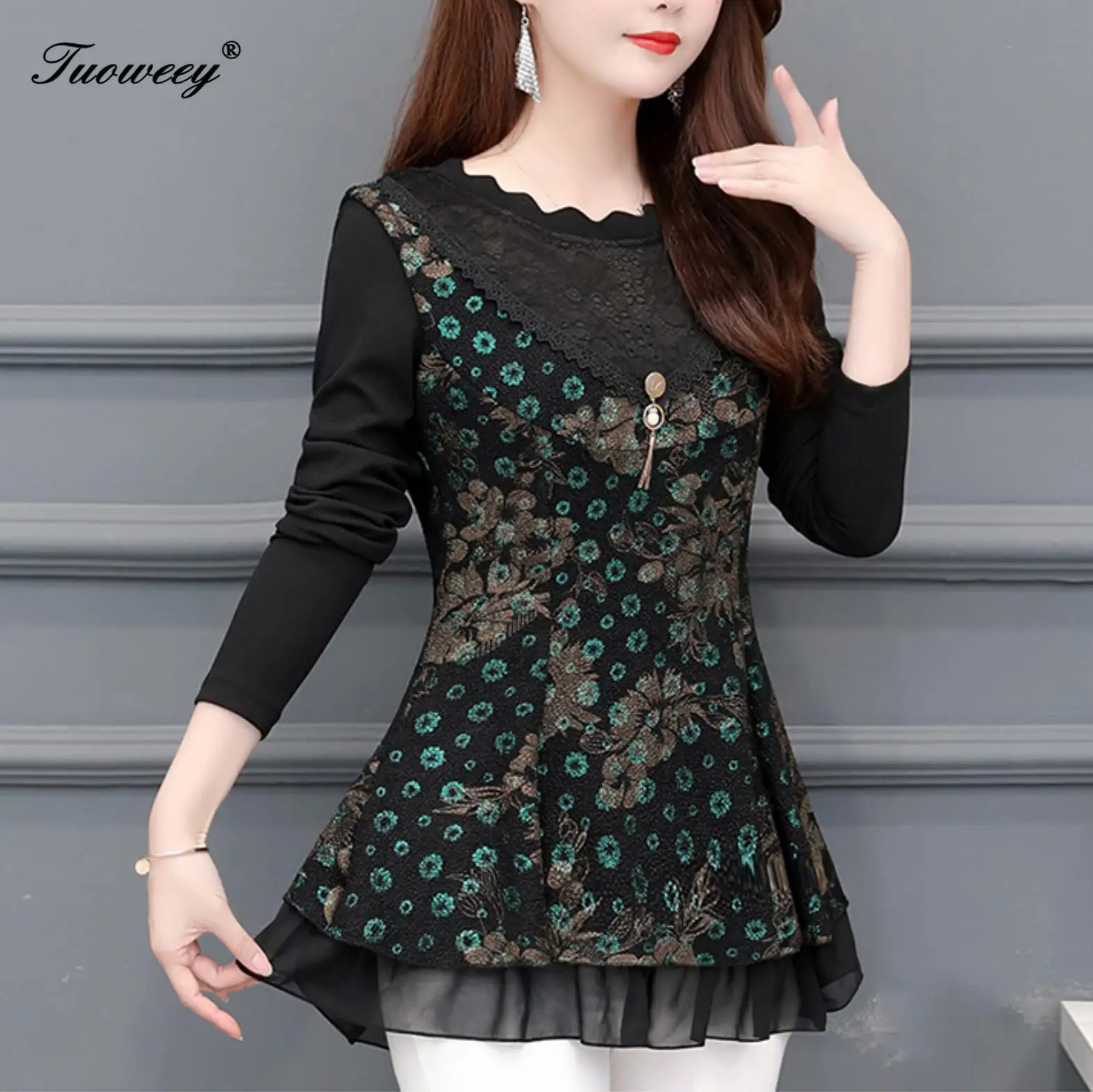 2019 Autumn spring Floral lace slim Blouse Women elegant Long Sleeve Blouses Casual Shirt ladies Plus Size 5XL printed Tops
2019 Autumn spring Floral lace slim Blouse Women elegant Long Sleeve Blouses Casual Shirt ladies Plus Size 5XL printed Tops