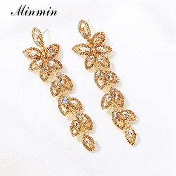 Minmin Luxury 6 Colors Shiny Crystal Long Drop Earrings for Women Wedding Prom Jewelry for Brides Dangle Hanging Earrings EH1578
Minmin Luxury 6 Colors Shiny Crystal Long Drop Earrings for Women Wedding Prom Jewelry for Brides Dangle Hanging Earrings EH1578