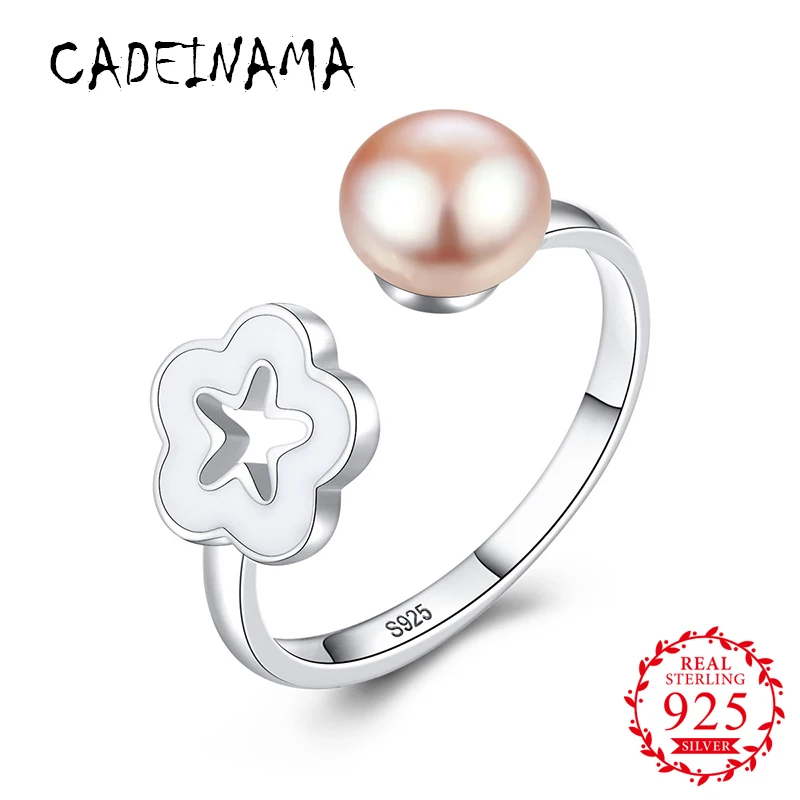 CADEINAMA модное женское однотонное кольцо из стерлингового серебра 925 пробы