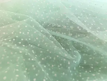 1 yard Mint green tulle Lace fabric with polka dots, Embroidered Tulle Mesh Lace Fabric With Velvet Dot
1 yard Mint green tulle Lace fabric with polka dots, Embroidered Tulle Mesh Lace Fabric With Velvet Dot