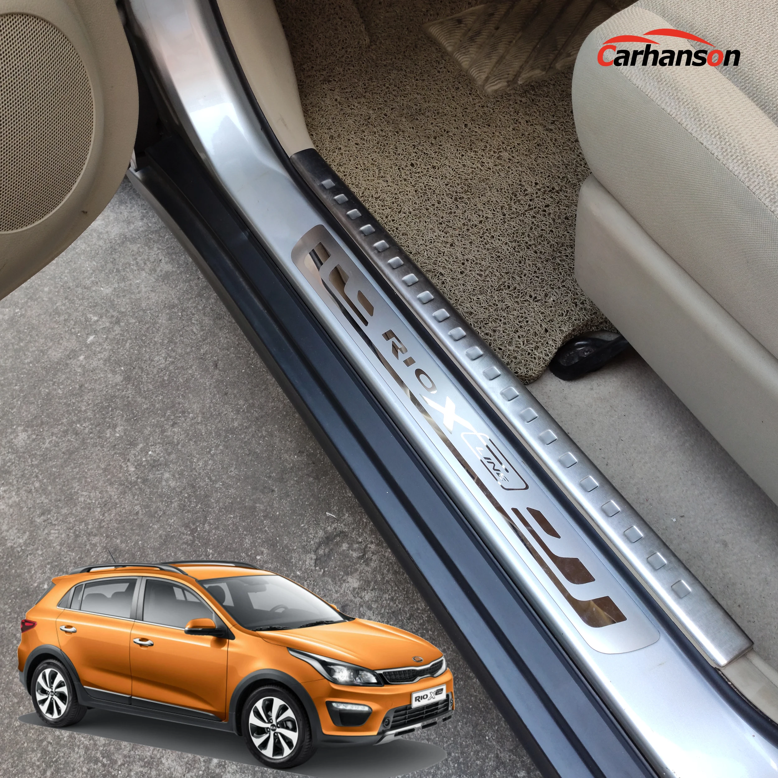 Auto Sticker For Kia Rio 3 4 k2 X-Line x line Accessories 2010-2020 Stainless Steel Door Sill Scuff Plate Car Styling Protector
Auto Sticker For Kia Rio 3 4 k2 X-Line x line Accessories 2010-2020 Stainless Steel Door Sill Scuff Plate Car Styling Protector