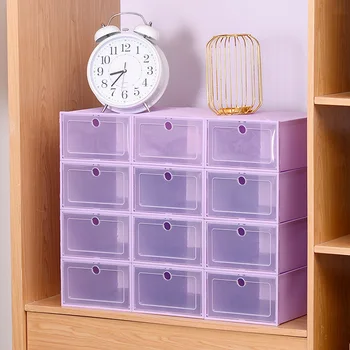 3pcsTransparent Shoe Box Storage Shoe Boxes Thickened Dustproof Shoes Organizer Box Can Be Superimposed Combination Shoe Cabinet 
3pcsTransparent Shoe Box Storage Shoe Boxes Thickened Dustproof Shoes Organizer Box Can Be Superimposed Combination Shoe Cabinet