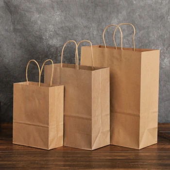 50pcs/lot Customize Logo Brown Kraft Paper Storage Bag Paper Gift Bags With Twisted Handle
50pcs/lot Customize Logo Brown Kraft Paper Storage Bag Paper Gift Bags With Twisted Handle