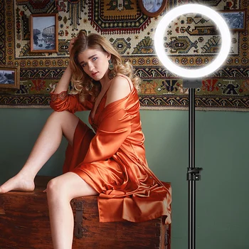 9 Inch Dimmable LED Ring Light Selfie Makeup Ring Lamp Photographic Lighting With Tripod Phone Holder USB Plug Photo Studio
9 Inch Dimmable LED Ring Light Selfie Makeup Ring Lamp Photographic Lighting With Tripod Phone Holder USB Plug Photo Studio