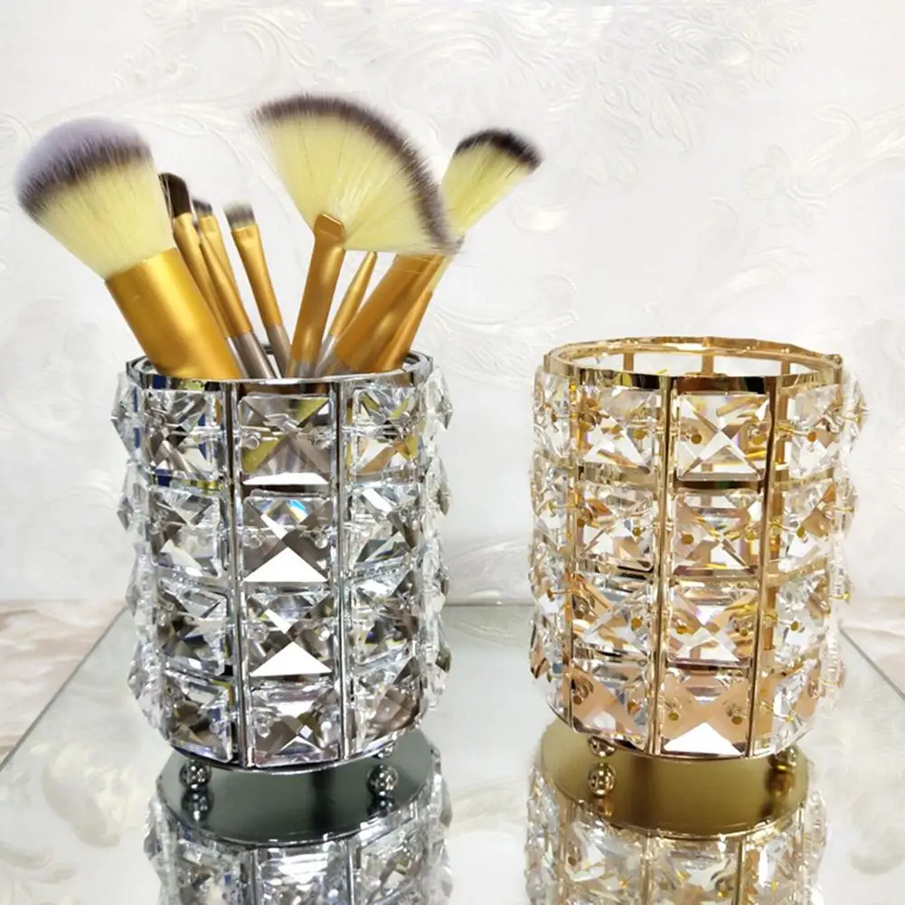 Luxury Faux Crystal Inlaid Cylinder Storage Holder Makeup Cosmetic Brush Pencil Pen Multi-Purpose Crystal Storage Bucket Rack
Luxury Faux Crystal Inlaid Cylinder Storage Holder Makeup Cosmetic Brush Pencil Pen Multi-Purpose Crystal Storage Bucket Rack