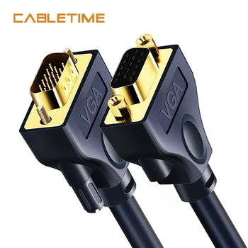 Cabletime Premium VGA Cable Pro VGA to VGA Extension Cable 24K Gold-Plated Fire Proof Grade for HDTV 3D 1.8m 3m N121
Cabletime Premium VGA Cable Pro VGA to VGA Extension Cable 24K Gold-Plated Fire Proof Grade for HDTV 3D 1.8m 3m N121