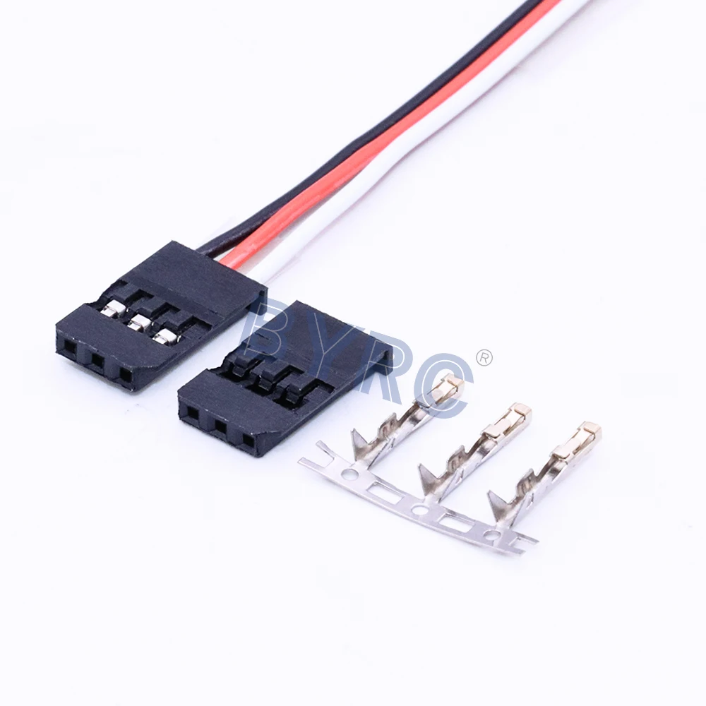 Generic 10 Sets Of JR Servo Plug Kits, Gold / Tin Plated Male And