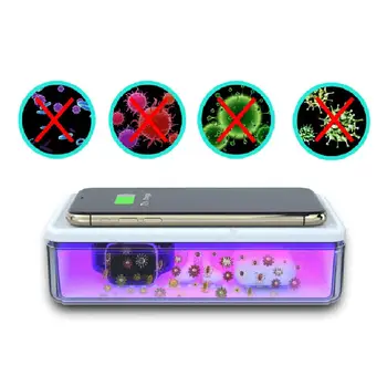 Portable Smart Phone Sanitizer UV Lights Cell Phone Storage Box Wireless Charging For IPhone For Samsung Mobile Phone Headphones
Portable Smart Phone Sanitizer UV Lights Cell Phone Storage Box Wireless Charging For IPhone For Samsung Mobile Phone Headphones