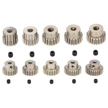 2 مجموعات ل 1/10 RC سيارة نحى فرش السيارات ترس المحرك كومبو مجموعة ، 1 مجموعة 48DP 21T 22T 23T 24T 25T & 1 مجموعة 48DP 3.175 مللي متر 16(China)