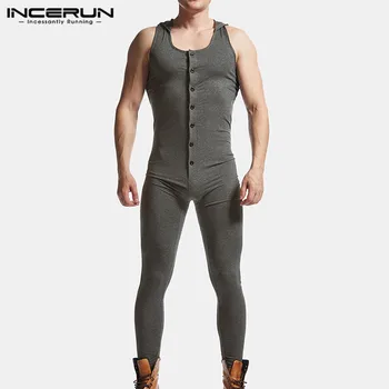 Fashion Men Jumpsuit Homewear Solid Color Sleeveless Hooded Bodybuilding Fitness Rompers Button Casual Overalls Pajamas INCERUN
Fashion Men Jumpsuit Homewear Solid Color Sleeveless Hooded Bodybuilding Fitness Rompers Button Casual Overalls Pajamas INCERUN
