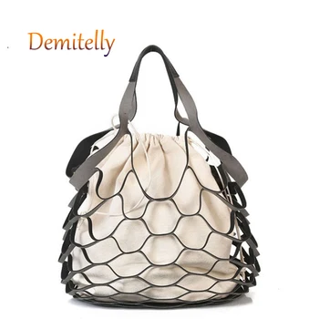 Women's Hollow Handbag Fashion Creative Fishnet Travel Clutch Personality Scrub Lady Beach Bag Tote Bag Wallet Child Mother Bag 
Women's Hollow Handbag Fashion Creative Fishnet Travel Clutch Personality Scrub Lady Beach Bag Tote Bag Wallet Child Mother Bag