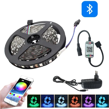 5M SMD5050 Black PCB LED Strip Ribbon Light RGB Bluetooth Controller Led Lighting for TV Background Home Closet Cabinet Light
5M SMD5050 Black PCB LED Strip Ribbon Light RGB Bluetooth Controller Led Lighting for TV Background Home Closet Cabinet Light