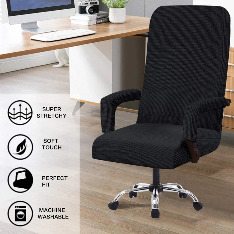 

Office Computer Chair Cover Home Anti Cat Scratching Gaming Armchair Protective Cover For Rotating Lift Chair With Armrest Case