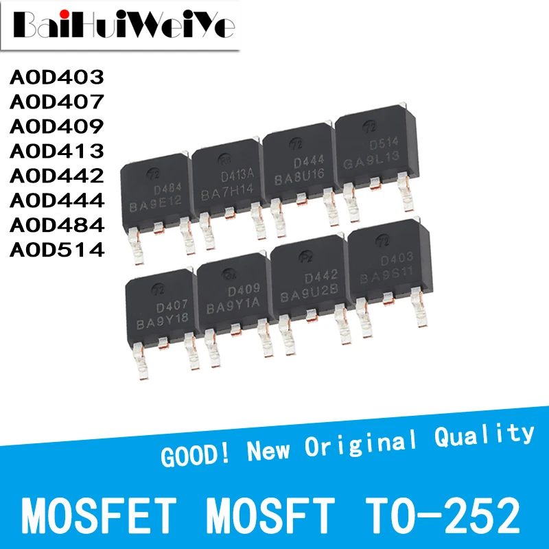 

10PCS/LOT AOD403 AOD407 AOD409 AOD413 AOD442 AOD444 AOD484 AOD514 TO252 TO-252 MOSFET MOSFT