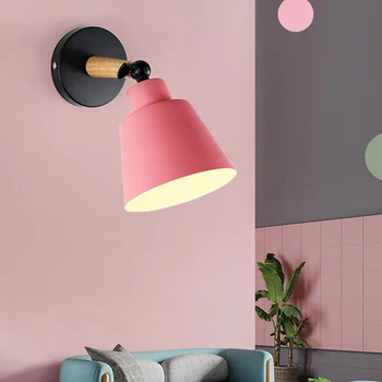 Modern Nordic macaroon 7 color bedside E27 wall lamp Adjustable angle steering head wooden wall lights wall sconce for bedroom
Modern Nordic macaroon 7 color bedside E27 wall lamp Adjustable angle steering head wooden wall lights wall sconce for bedroom