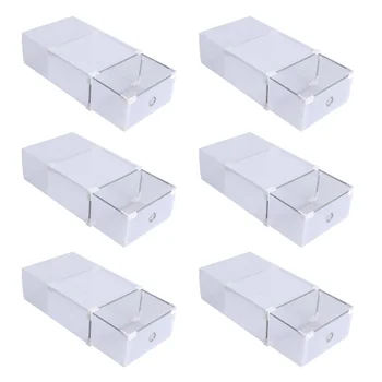 6pcs Shoes Cases Translucent Drawer Type Plastic Shoes Storage Box Shoebox for Women (White)
6pcs Shoes Cases Translucent Drawer Type Plastic Shoes Storage Box Shoebox for Women (White)