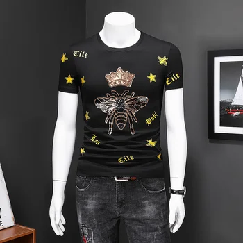 Brand Summer T Shirt Men 2020 Short Sleeve Breathable Tshirt Round Neck Tops Bee Embroidery Casual T-Shirt Camiseta Masculina
Brand Summer T Shirt Men 2020 Short Sleeve Breathable Tshirt Round Neck Tops Bee Embroidery Casual T-Shirt Camiseta Masculina