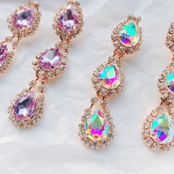 Korean Exaggerated Luxury Waterdrop Crystal Long Drop Earrings For Women Girls Pendientes Party Jewelry Gifts
Korean Exaggerated Luxury Waterdrop Crystal Long Drop Earrings For Women Girls Pendientes Party Jewelry Gifts