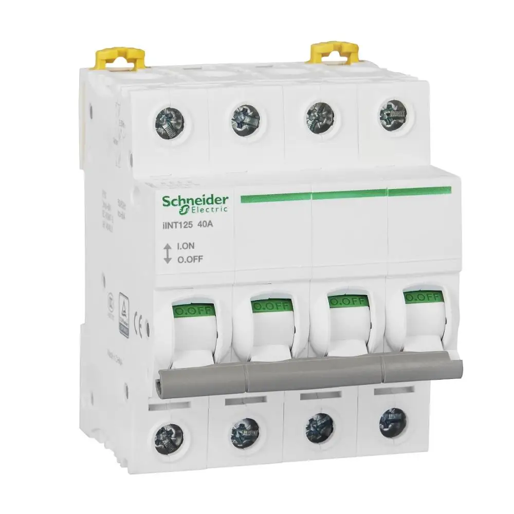 Original export IINT125 isolation switch, 4P 40A 400VAC 50/60Hz 4.2kA switch-disconnector alone DIN rail mounting A9S68440
Original export IINT125 isolation switch, 4P 40A 400VAC 50/60Hz 4.2kA switch-disconnector alone DIN rail mounting A9S68440