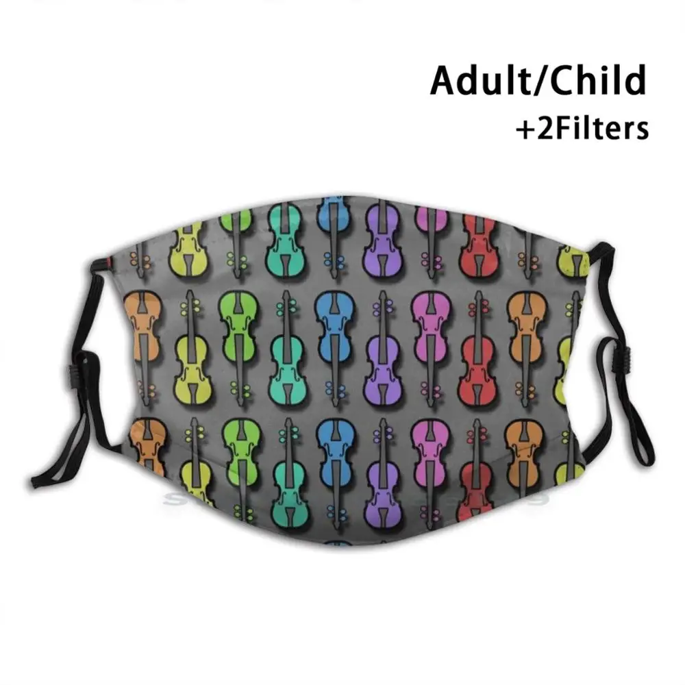 Children' ; S Twoset Violin 3D Rainbow Pattern Adult Kids Washable Funny Face Mask With Filter Violin Viola Cello Music
Children' ; S Twoset Violin 3D Rainbow Pattern Adult Kids Washable Funny Face Mask With Filter Violin Viola Cello Music